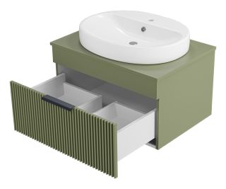 Подвесная тумба под раковину Brevita Enfida ENF-06070-0841Я 70см зелёный